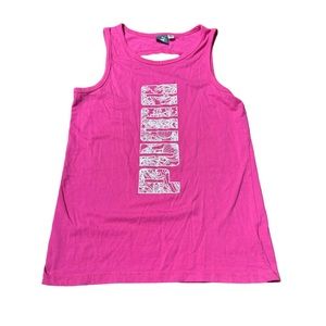 PUMA | Pink & White Cutout‎ Workout Tank | Size Youth XL